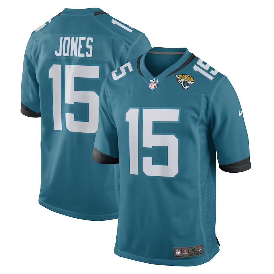 Men Jacksonville Jaguars #15 Tim Jones Nike Teal Game Player NFL Jersey->customized ncaa jersey->Custom Jersey
